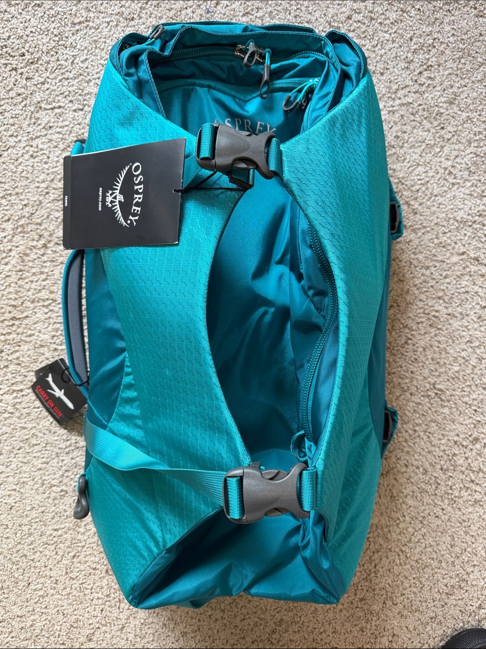 OSPREY Teal Travel Duffel Bag